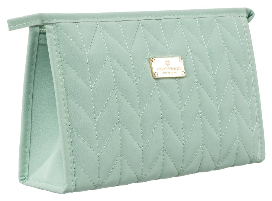 

Женская косметичка Eco Peterson с застежкой-молнией «в елочку», вместительный органайзер для косметики, зеленый