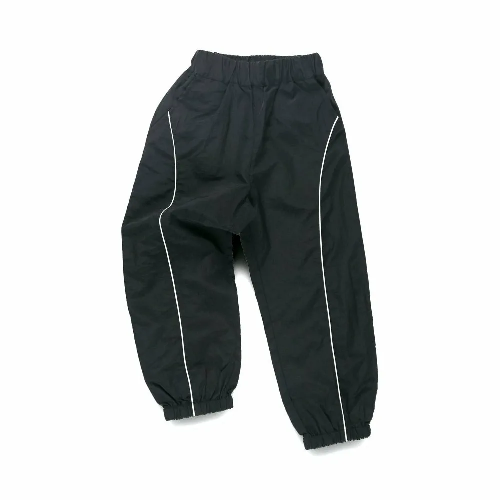 Нейлоновые длинные брюки с отделкой в тон. Branshes, black