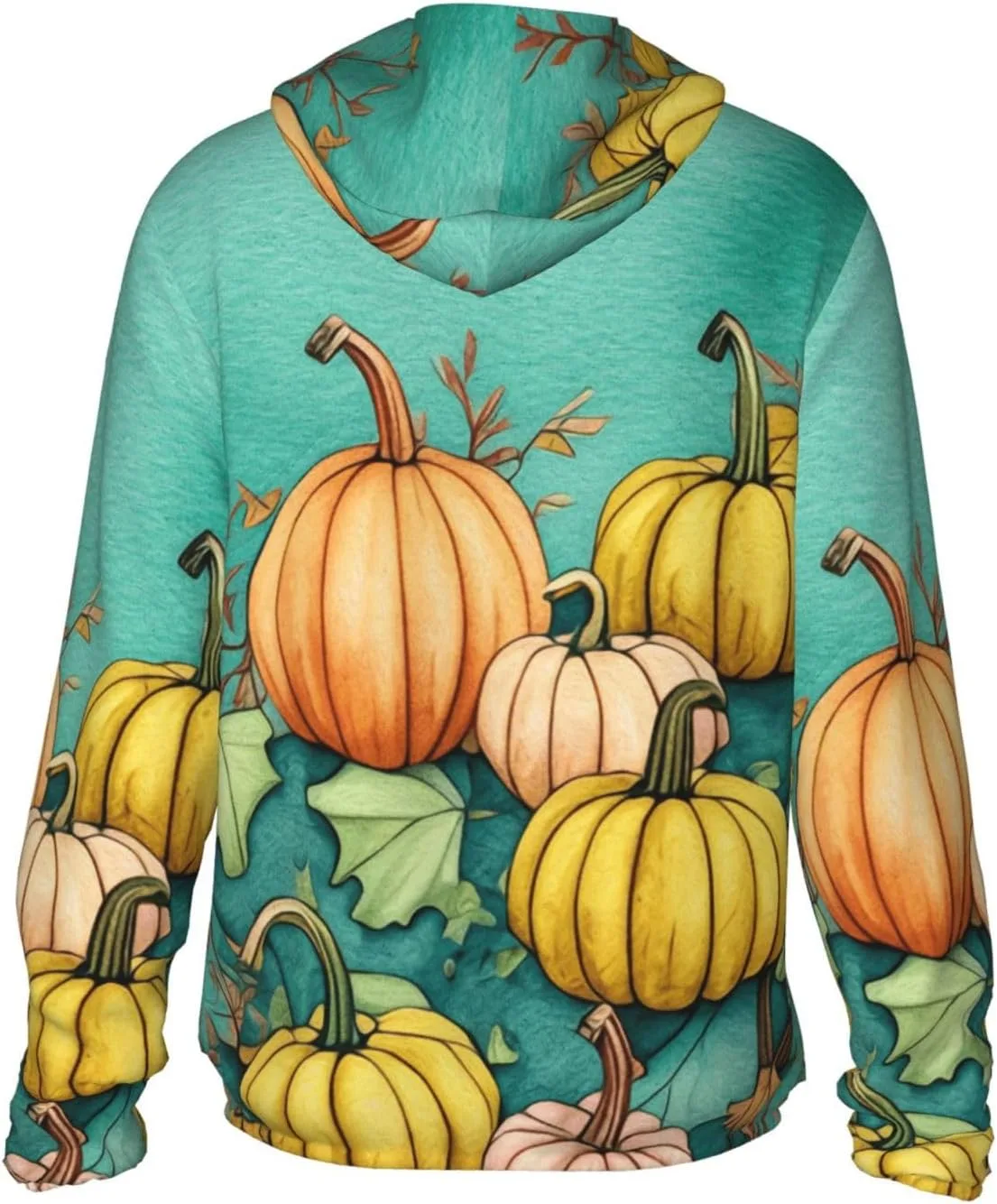 Толстовка с защитой от солнца Fall Pumpkins, легкая спортивная, на молнии — фото 4