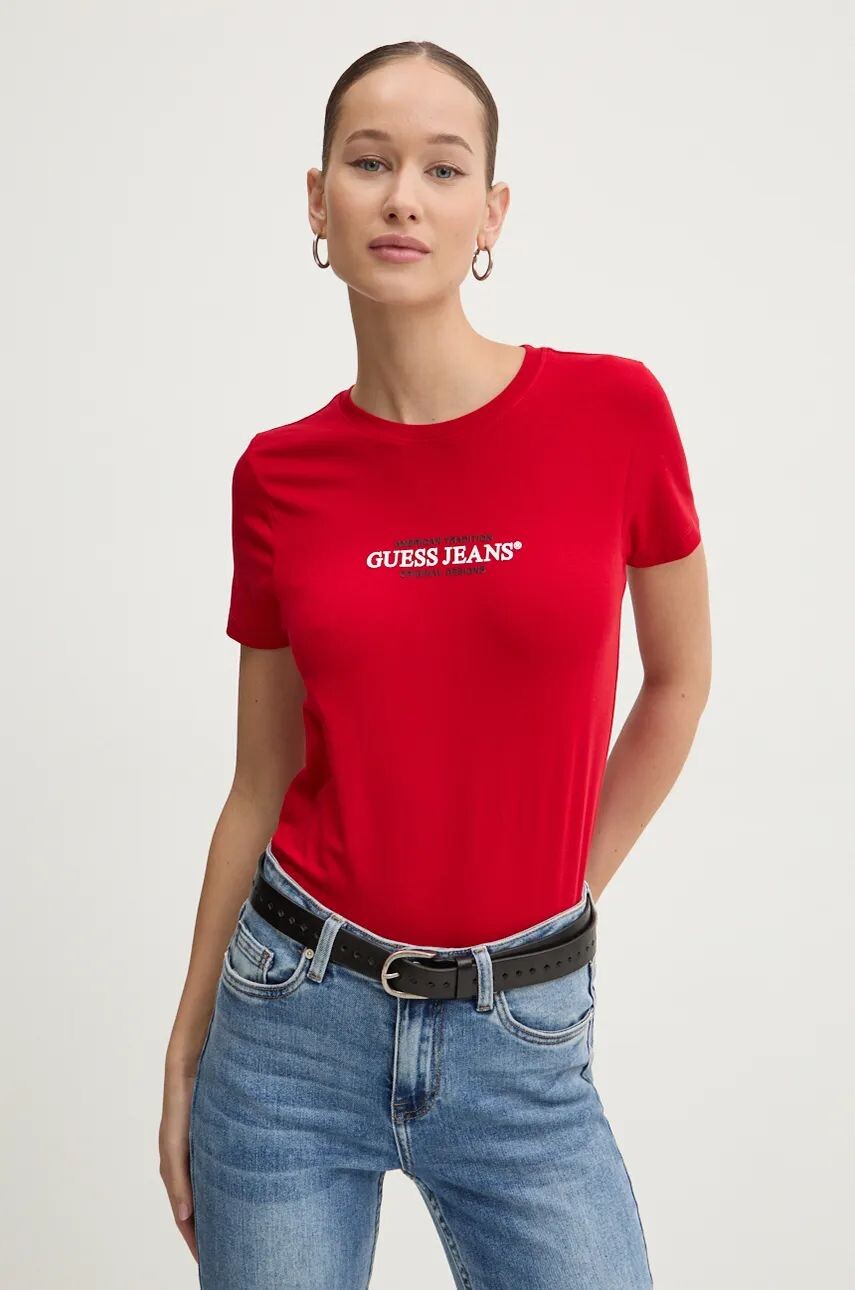 

Футболка Guess Jeans, красный