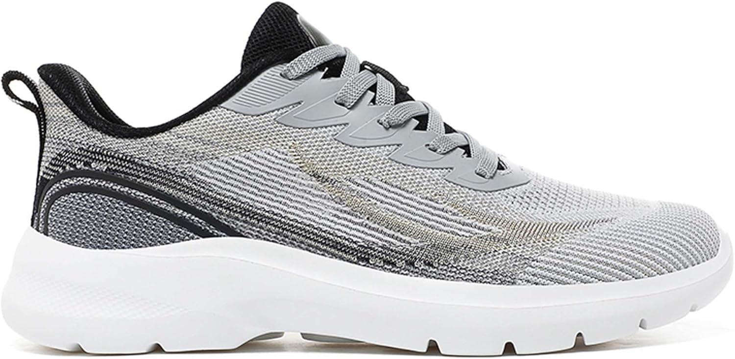 

Мужские дышащие кроссовки из сетки с нескользящей подошвой, противоскользящие легкие большие спортивные туфли для бега, прогулок и походов Generic, серый