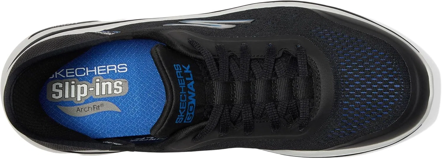Мужские кроссовки Skechers Go Walk Arch Fit 2.0 Simplicity 2.5, Black And Blue Textile Synthetic — фото 3