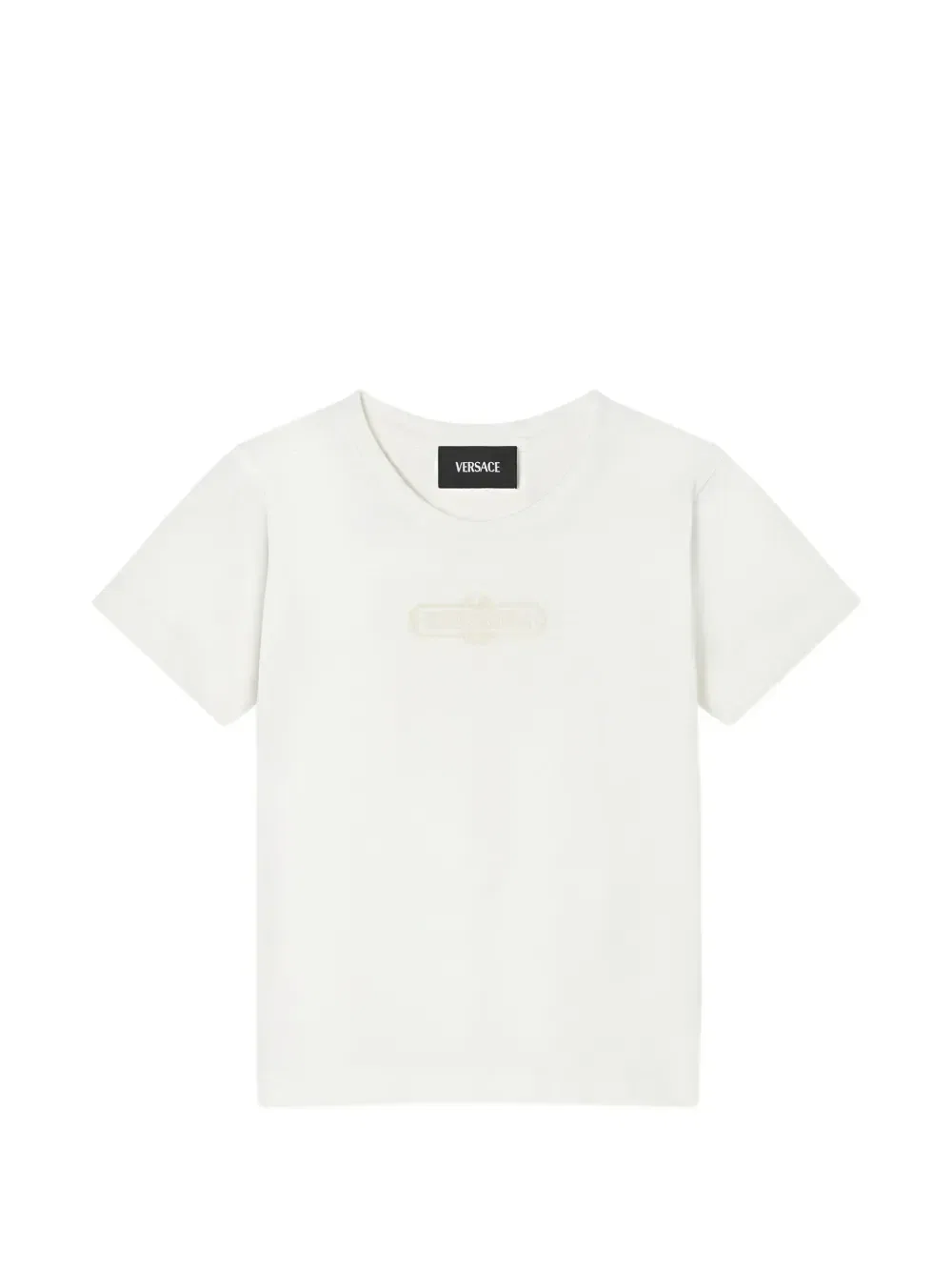 Детская футболка из хлопкового джерси с принтом Versace Kids, белый
