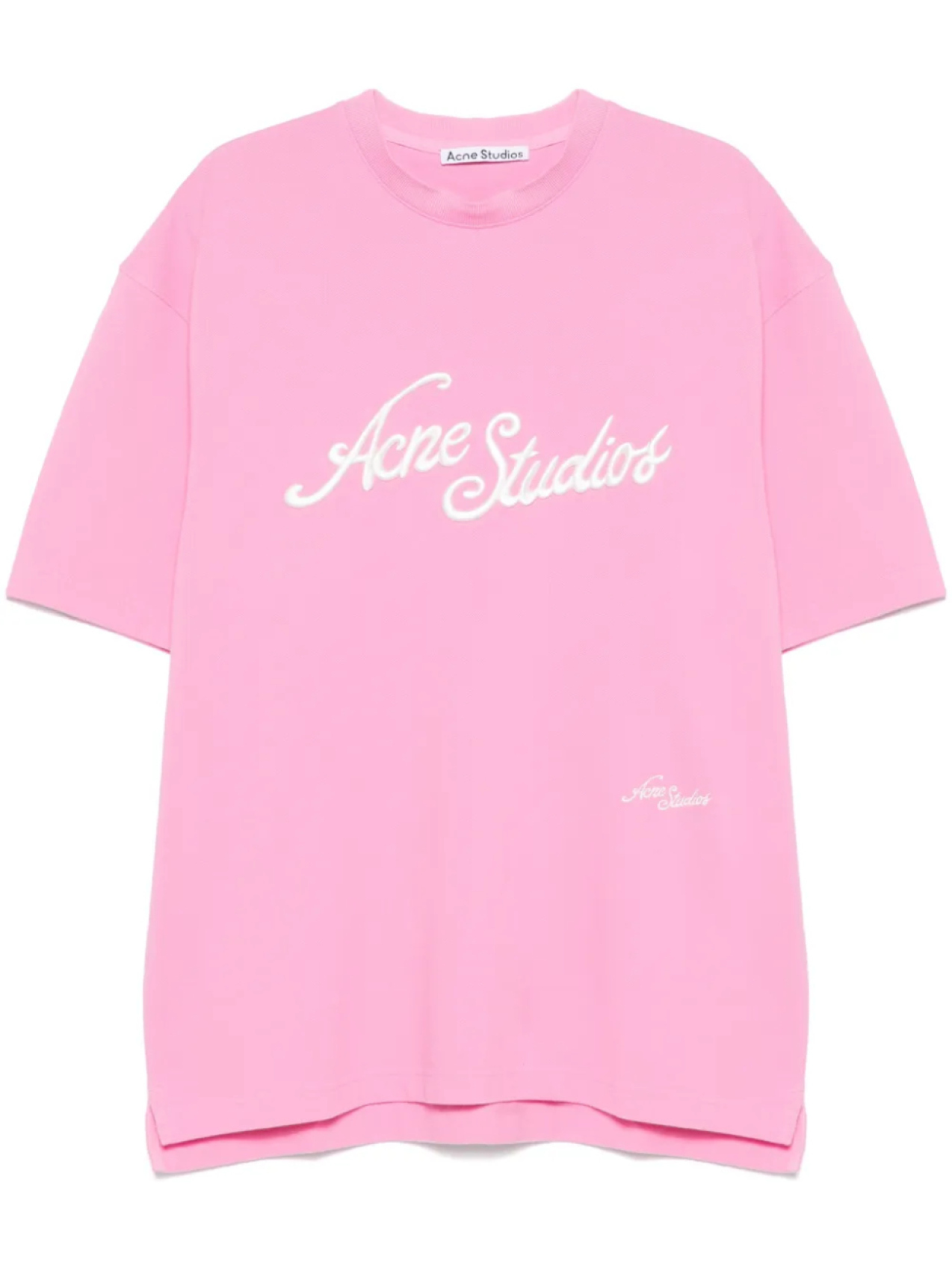 

Футболка с вышитым логотипом Acne Studios, розовый