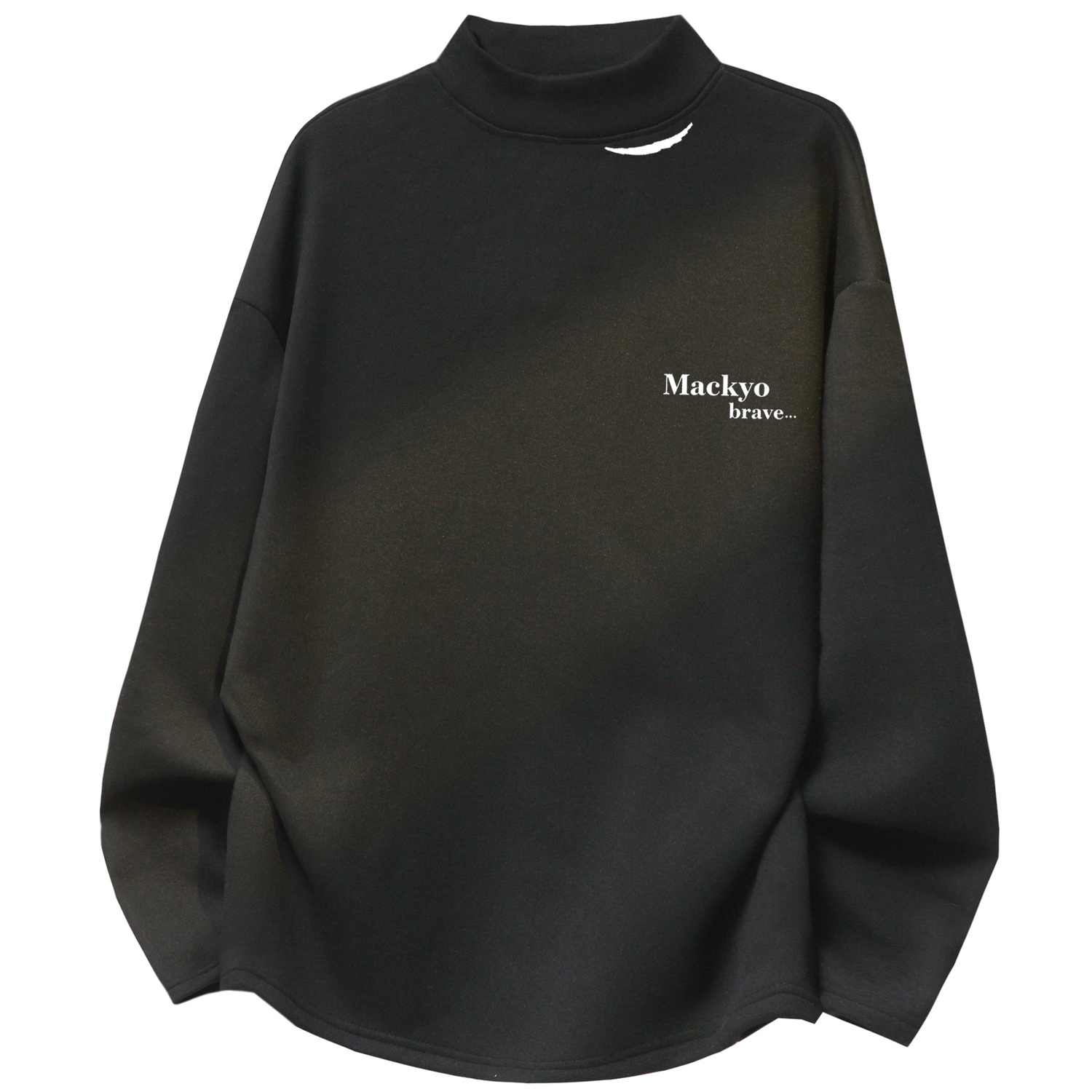 

Футболка Unisex Half Turtleneck Moderate Heavyweight Mackyo, черный[fleece-lined and thickened]