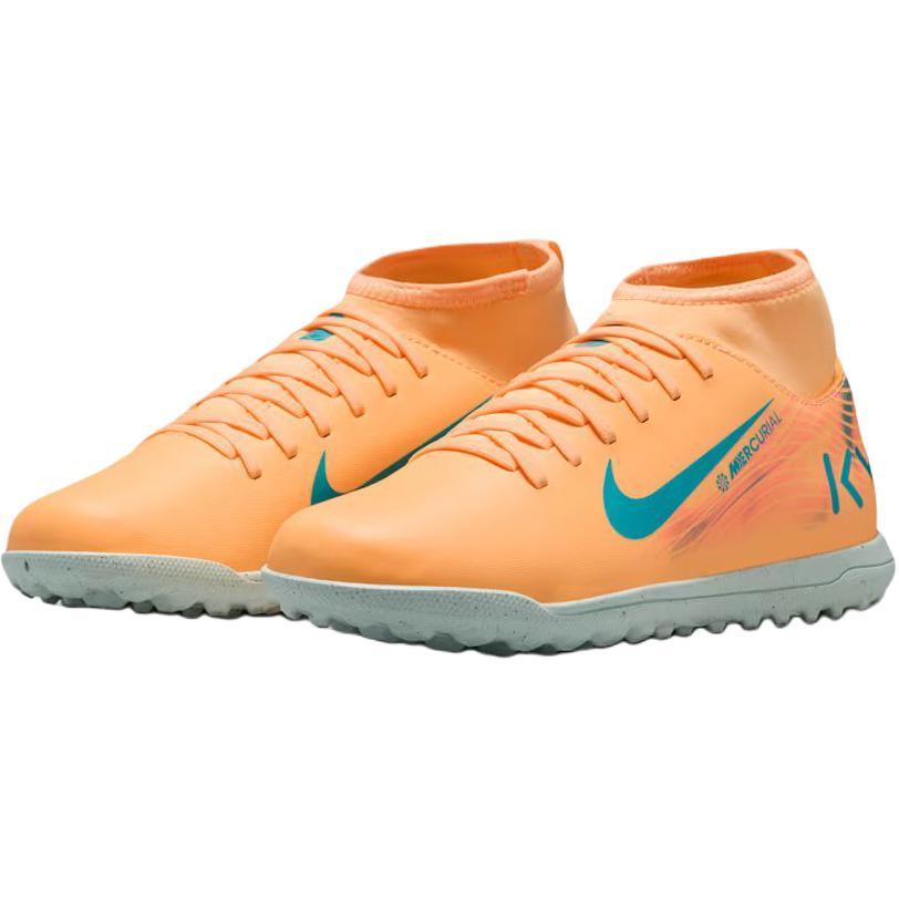 Mercurial Superfly 10 высокие детские футбольные бутсы Orange Kids Nike, оранжевый — фото 3