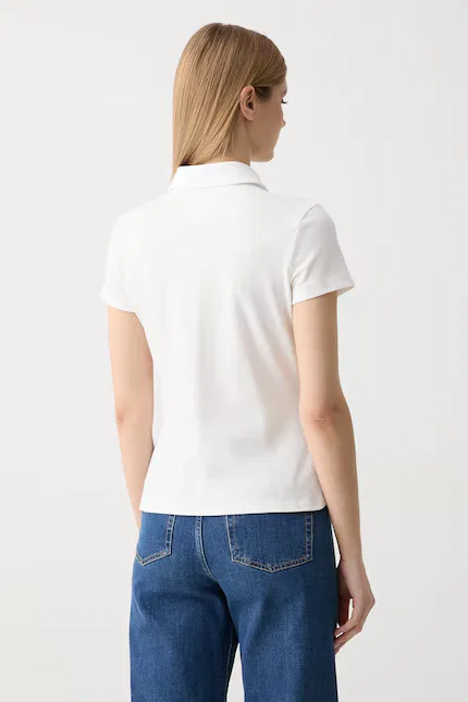 Рубашка женская классическая slim fit Tommy Hilfiger, белый — фото 3