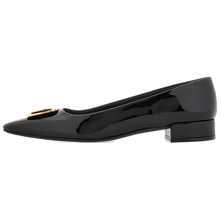 FERRAGAMO Туфли-лодочки New Vara на каблуке 20 мм, черные