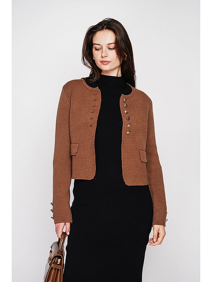 

C& Jo Кардиган коньячного цвета