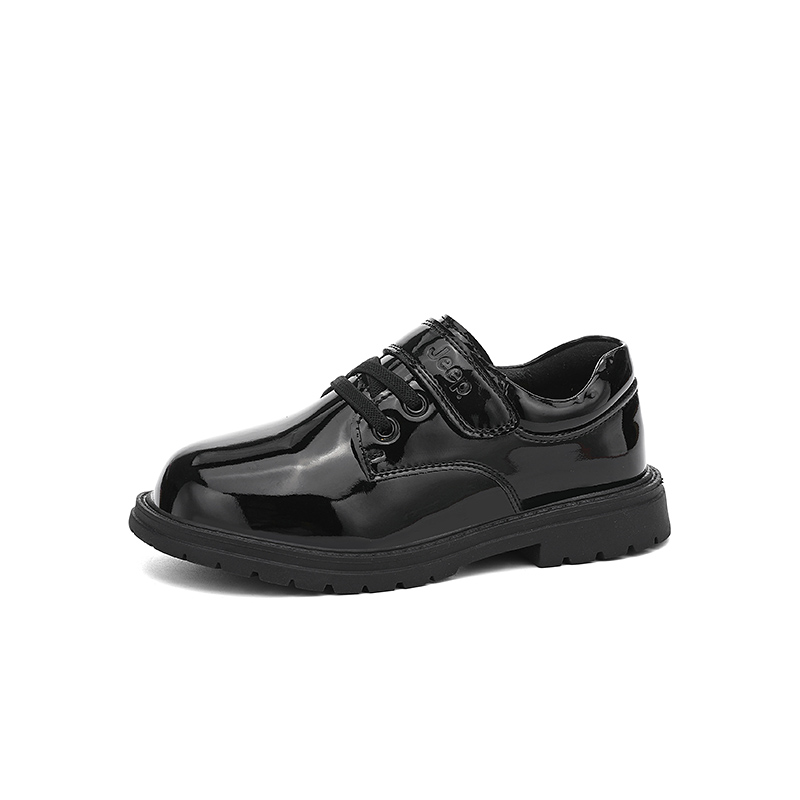 Детские кожаные туфли Slip Resistant Low top Jeep, черный — фото 4