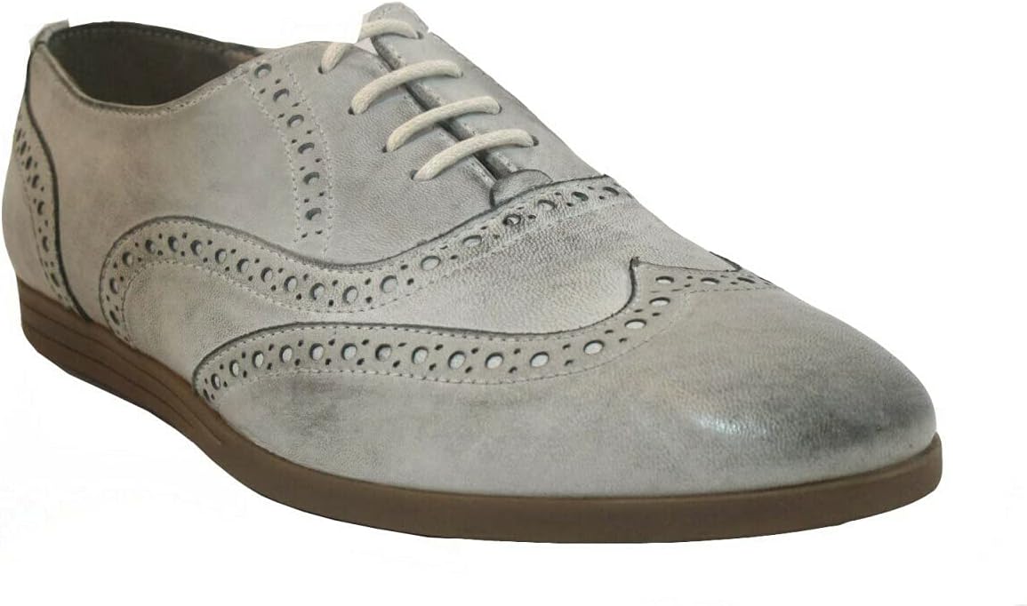 

Мужские повседневные кожаные туфли на шнуровке от итальянского дизайнера 4131 Boemos, Ice