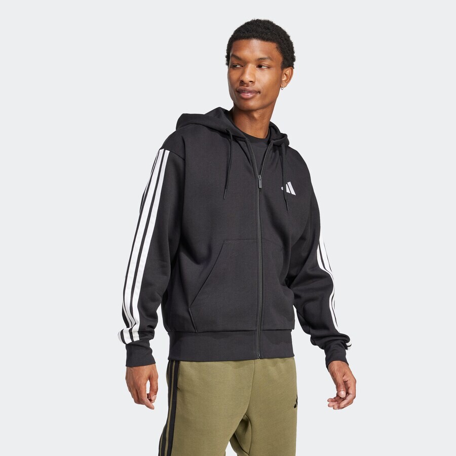 Свитер с капюшоном на молнии ADIDAS SPORTSWEAR Athletic Zip-Up Hoodie, черный — фото 2