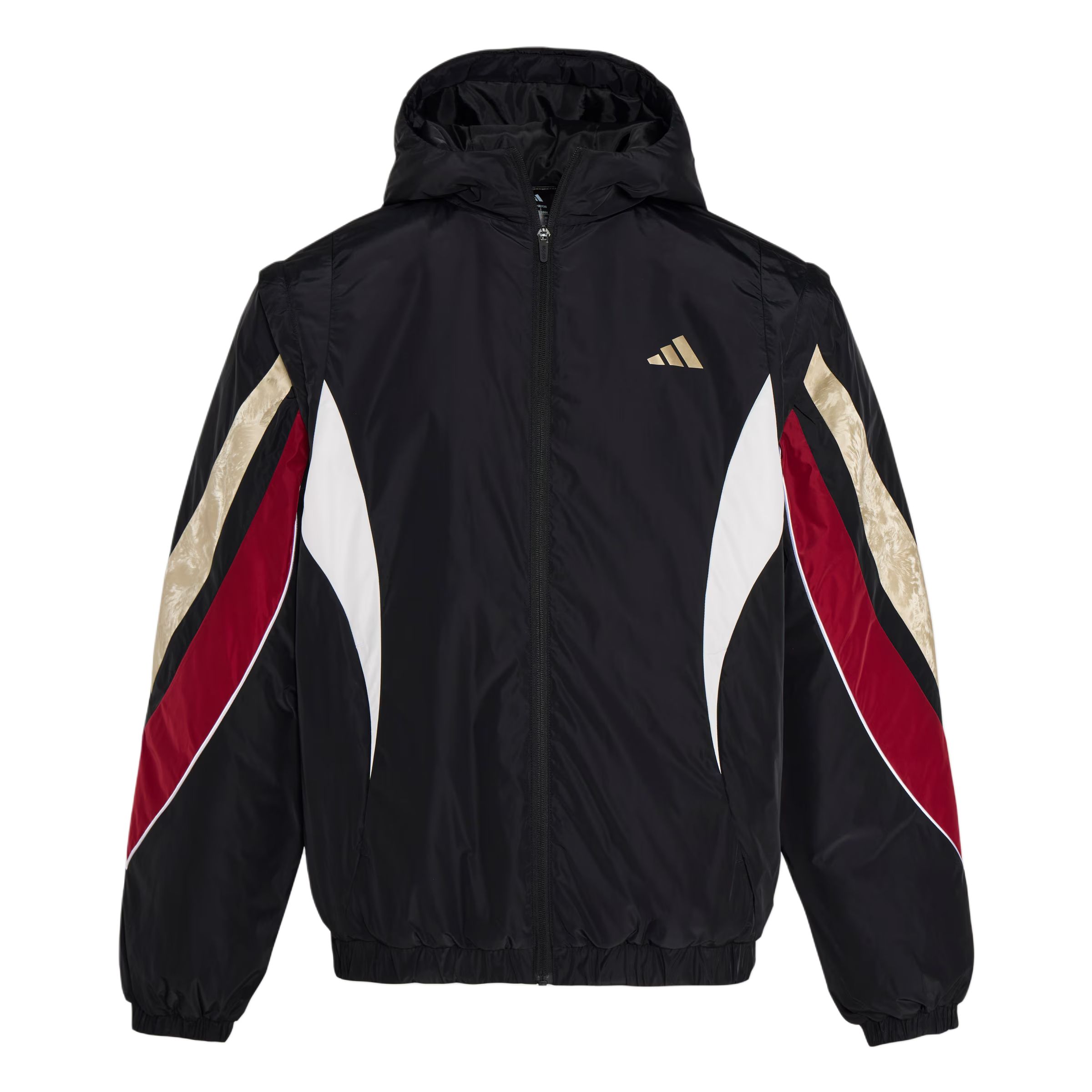 Куртка BASKETBALL FW25 Puffer для мужчин Adidas, черный (includes 3 pairs of adidas socks) — фото 3
