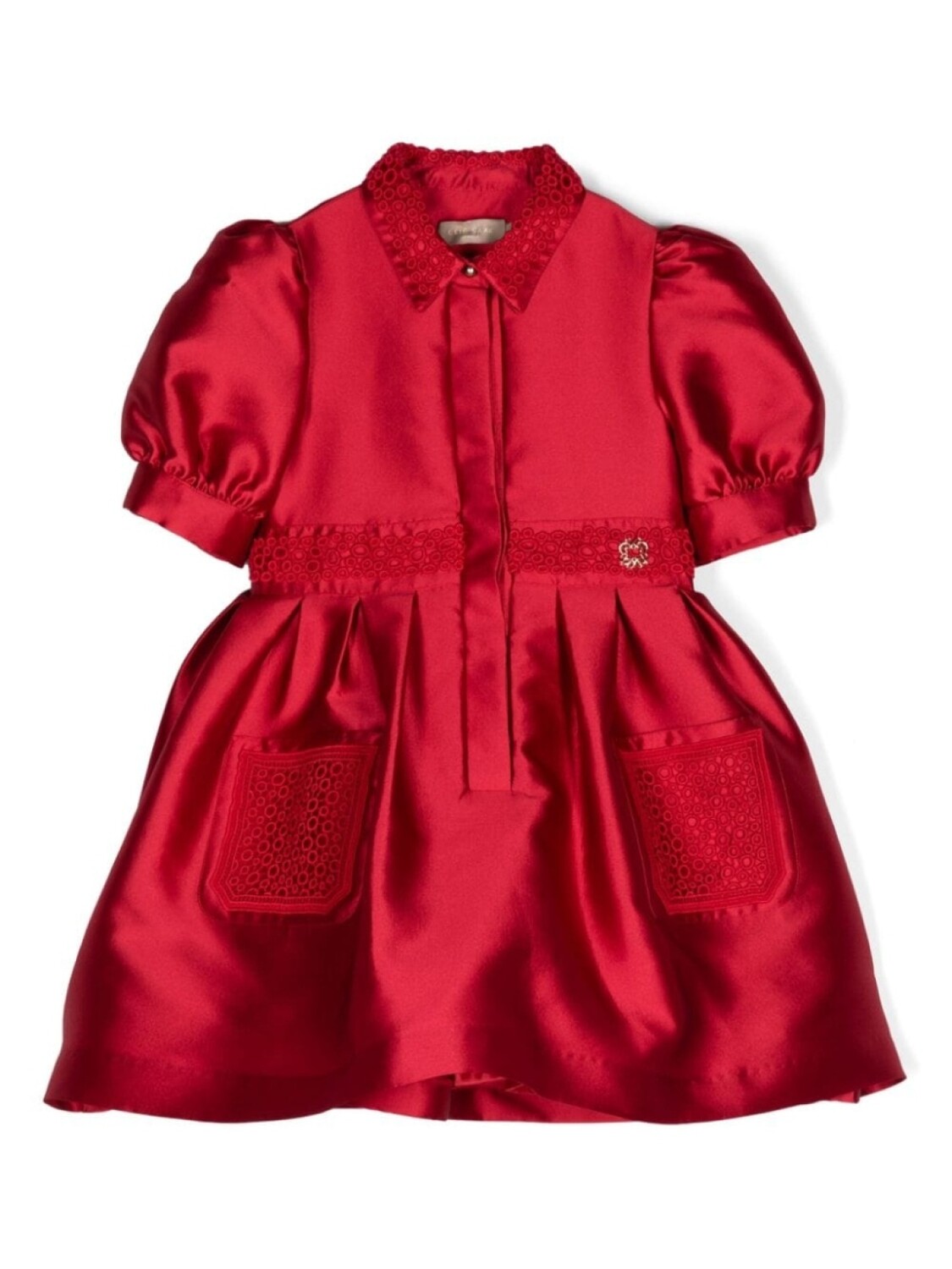 

ELIE SAAB JUNIOR платье с логотипом, красный