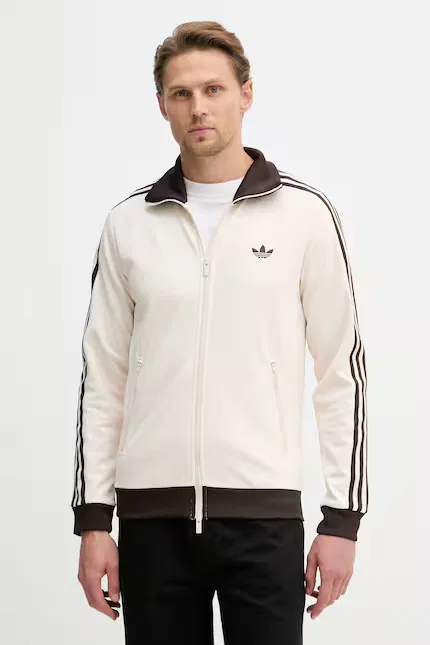 Толстовка на молнии хлопок Adidas Originals, бежевый