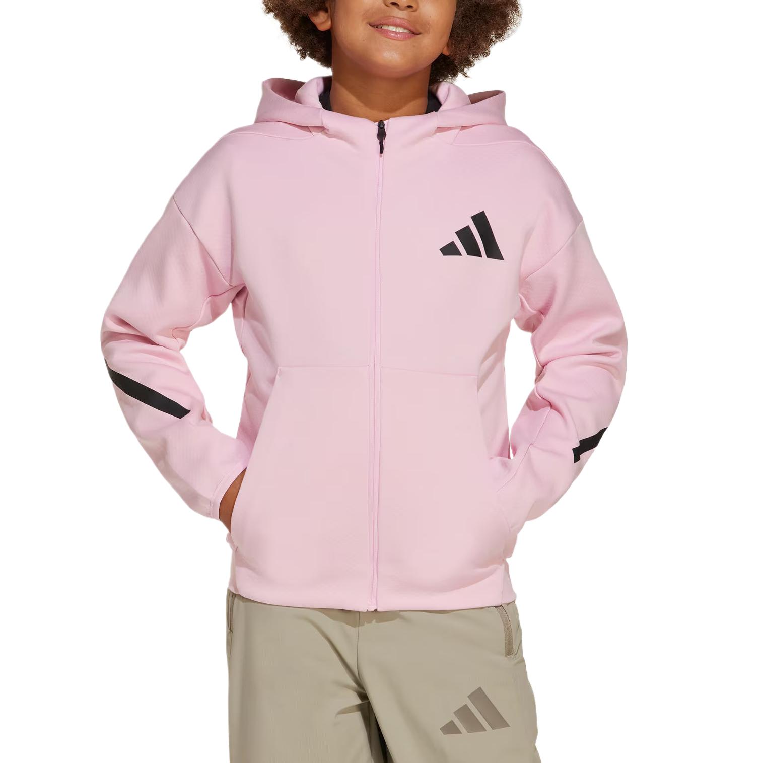 Топ для младших школьников Adidas, розовый/черный — фото 4