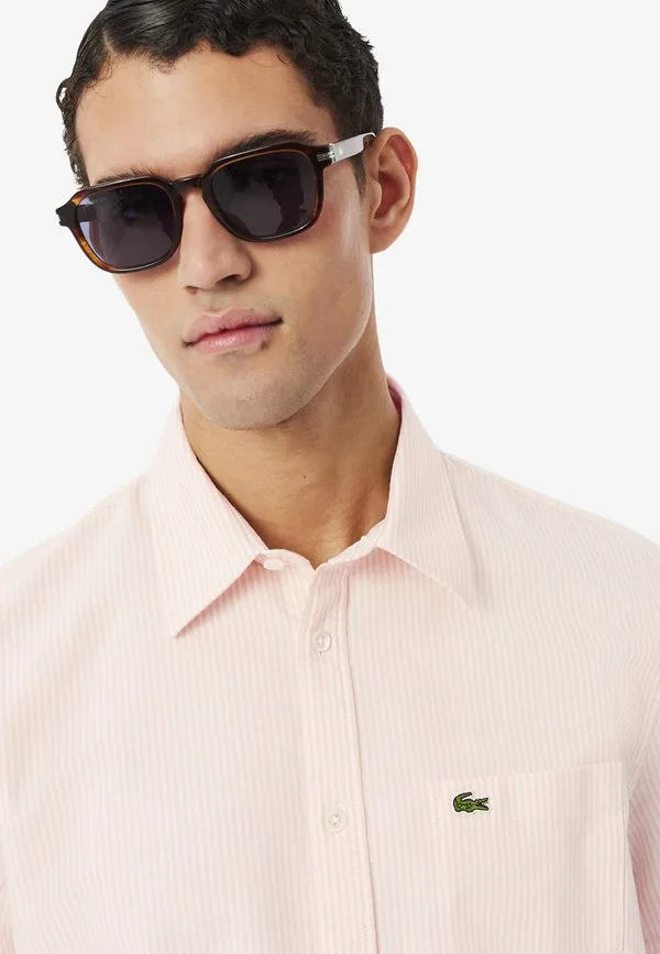 Рубашка розовая белая Lacoste, Rose Blanc-D — фото 4