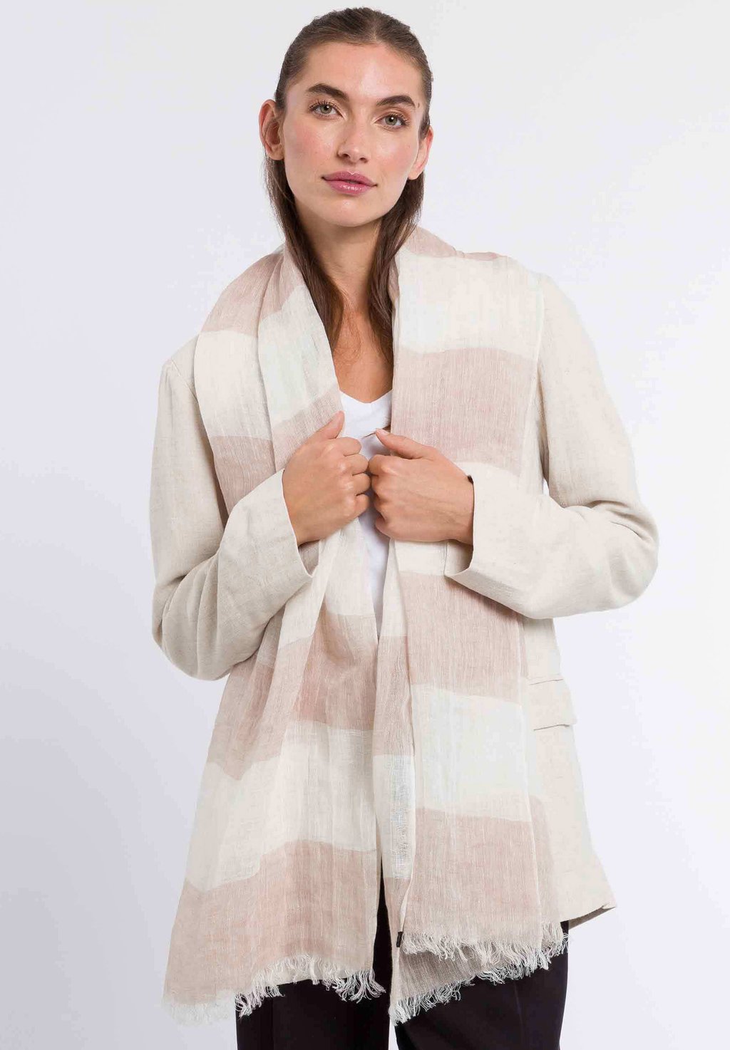 

Шарф STRIPES FRAAS, цвет Powder Rose