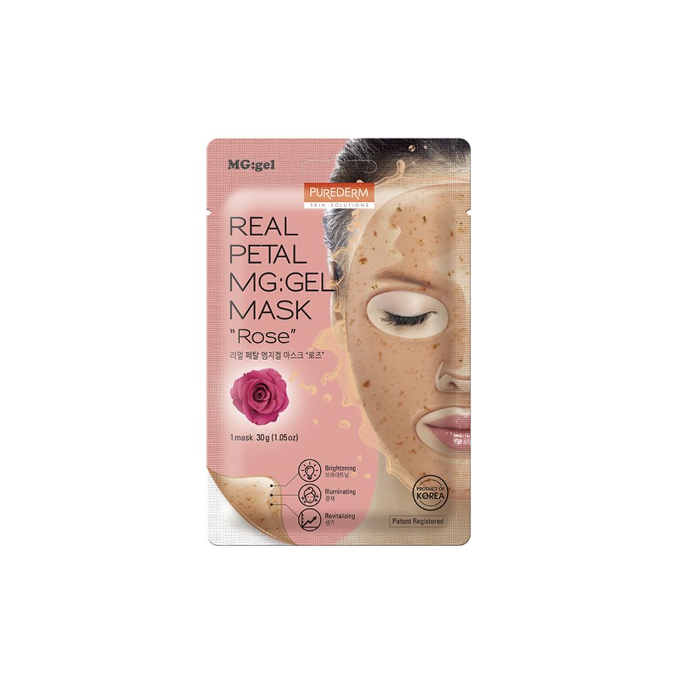 

Маска для лица Real petal mg gel mask rose Purederm, 10 г