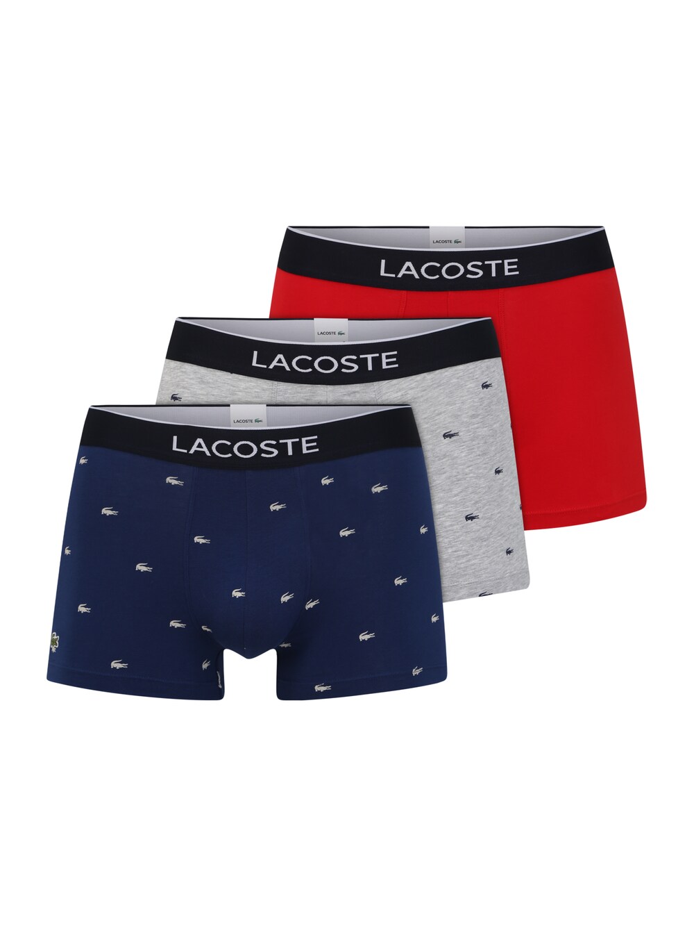 

Обычные боксеры Lacoste Trunks, темно-синий/пестрый серый/красный