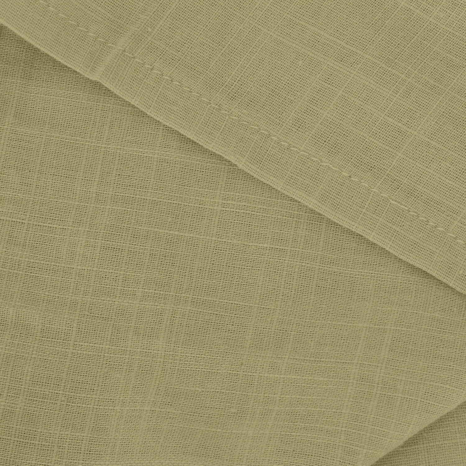 Женская рубашка поло из хлопка и льна, с длинным рукавом, Beige — фото 4