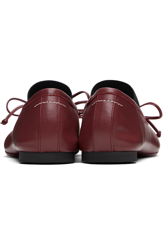 Анатомические балетки с нумерацией Mm6 Maison Margiela, цвет windsor wine — фото 2