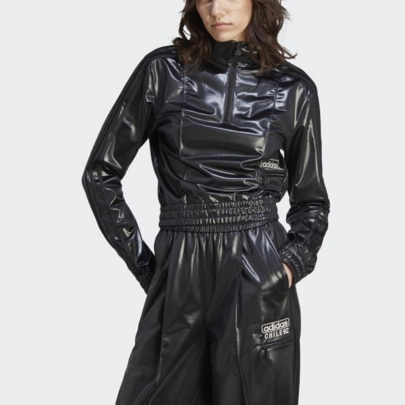Кожаная куртка Women's Adidas Originals, черный — фото 3