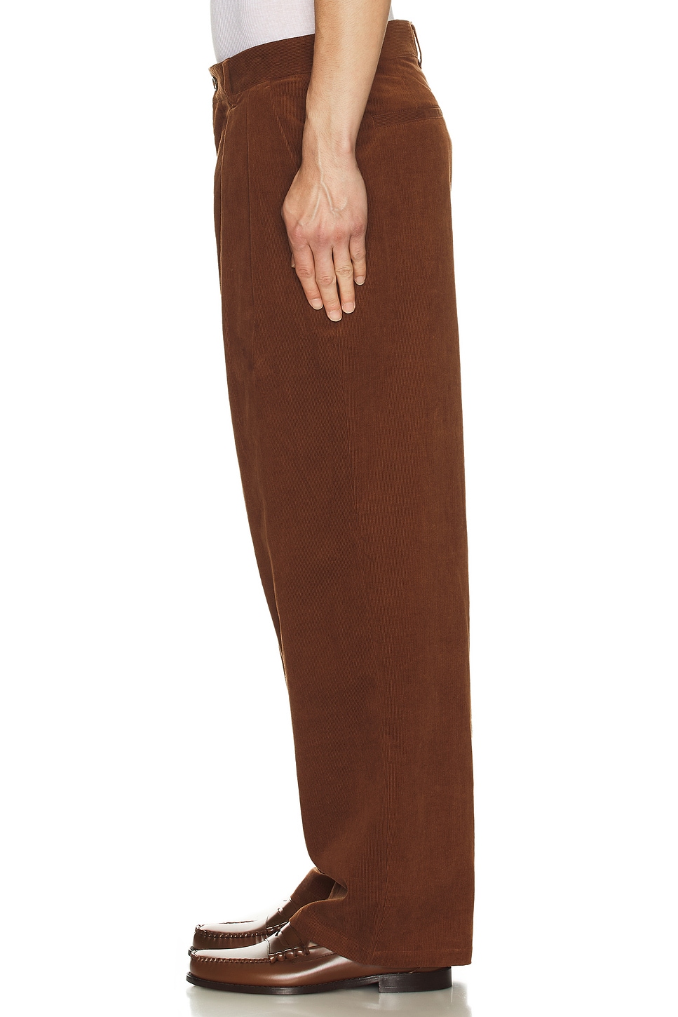 

Широкие брюки с плиссировкой из вельвета Wao, Brown