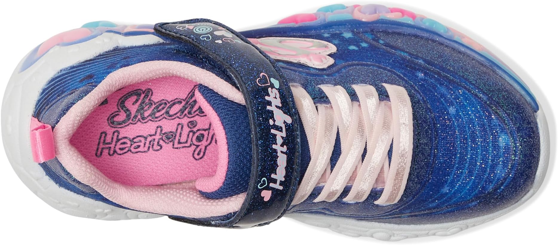Кроссовки SKECHERS KIDS Eternal Heart Lights 302696L, Navy/Multi — фото 2