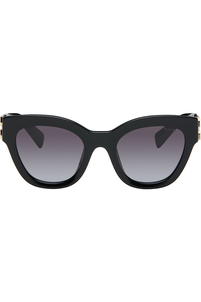 

Miu Miu Eyewear Черные солнцезащитные очки с градиентом "кошачий глаз"