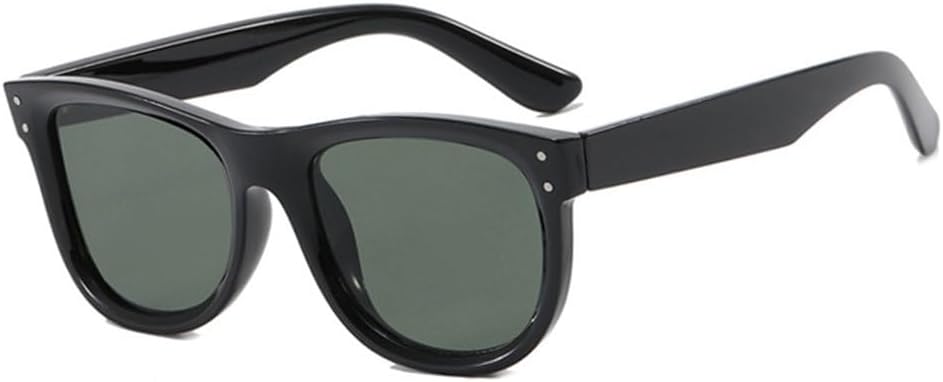 

Мужские солнцезащитные очки Retro Rivets с защитой от УФ-излучения UV400, модные двухцветные женские солнцезащитные очки, черный, темно-зеленый, один размер TYUVIVO, Black Dark Green