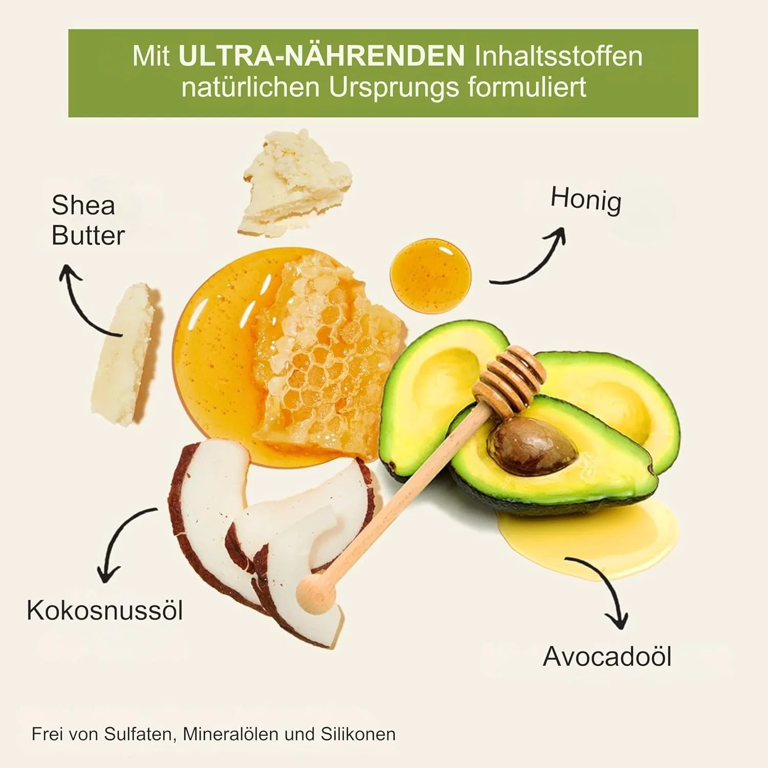 Крем для укладки кудрявых волос «Pure Honey Hair Food Avocado» от Creme of Nature, 326 мл Creme Of Nature — фото 3