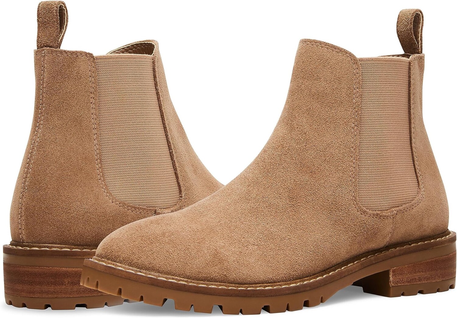 Ботинки женские челси Steve Madden с закругленным закрытым носком, бежевый