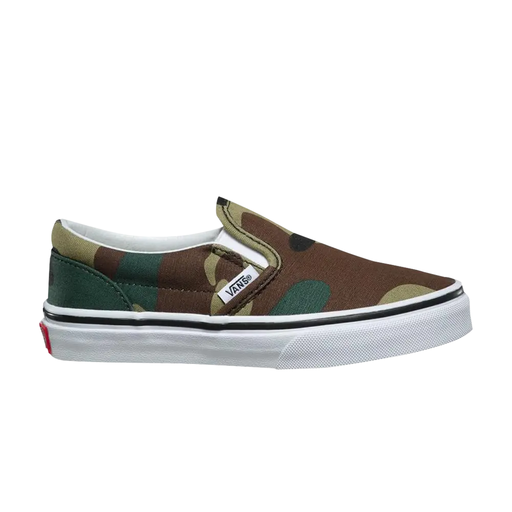 Классические детские слипоны Vans, коричневый
