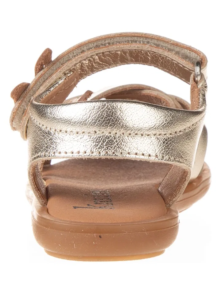 Сандалии, открытый носок, Kmins, серебристый — фото 3