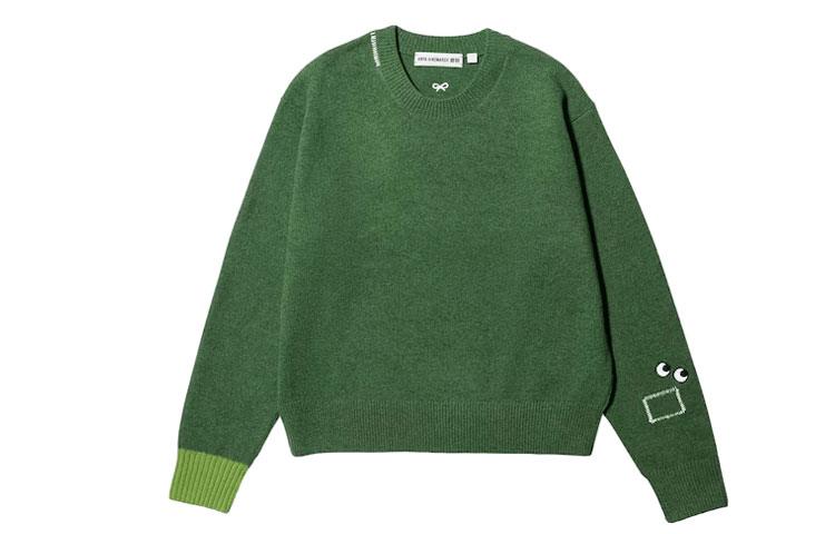 Аня Хиндмарч Свитер Женский Зеленый UNIQLO — фото 2