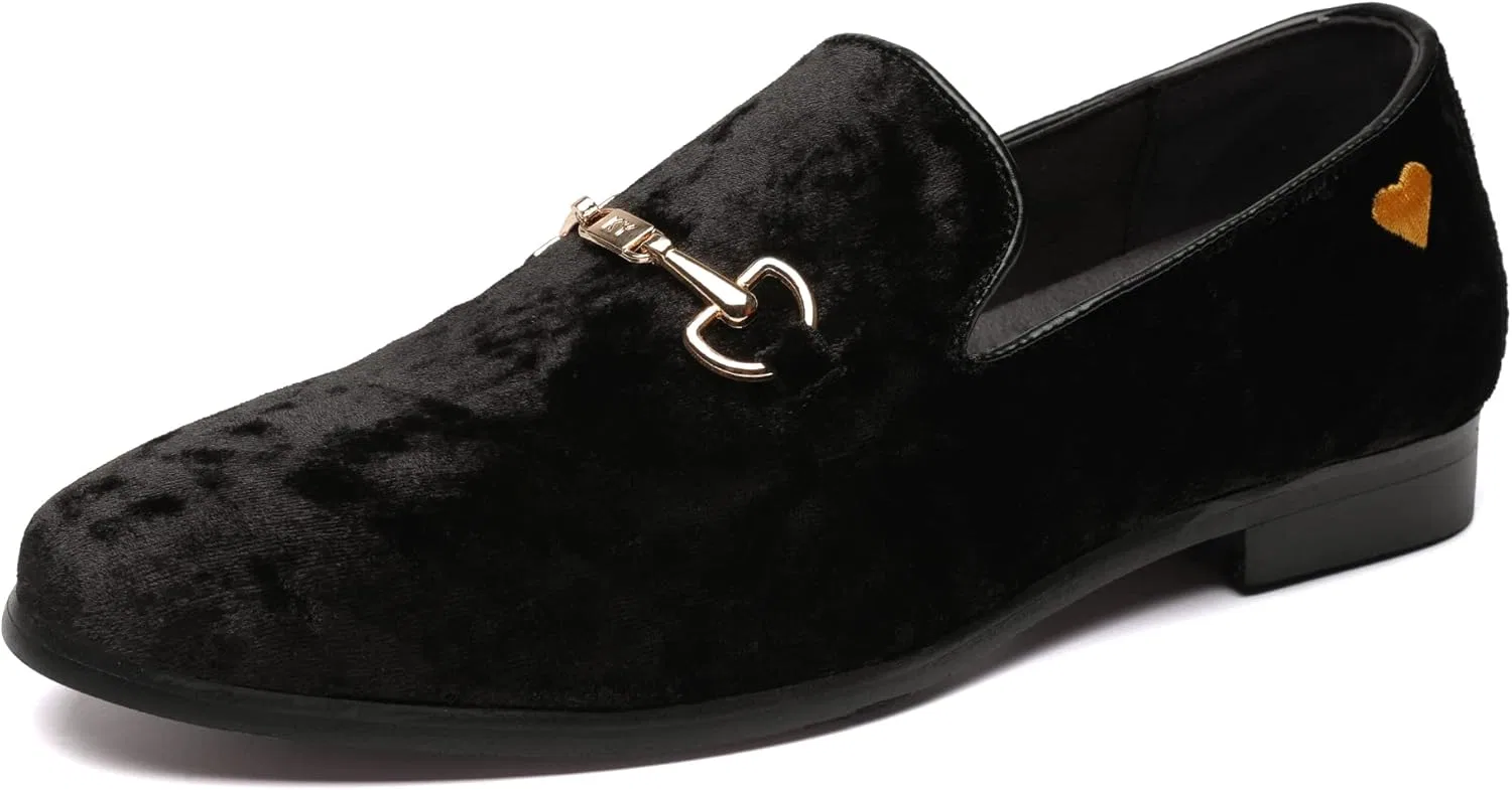 Лоферы мужские вельветовые, вышивка FLQL Black-2