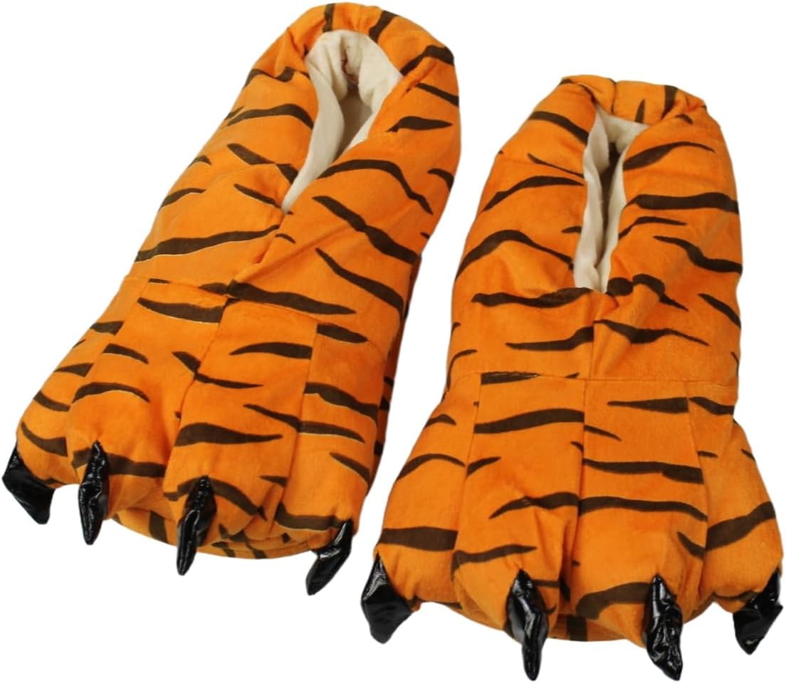 

Забавные домашние тапочки с лапами медведя для женщин, мужчин и детей, теплые и пушистые Shinemem, Tiger