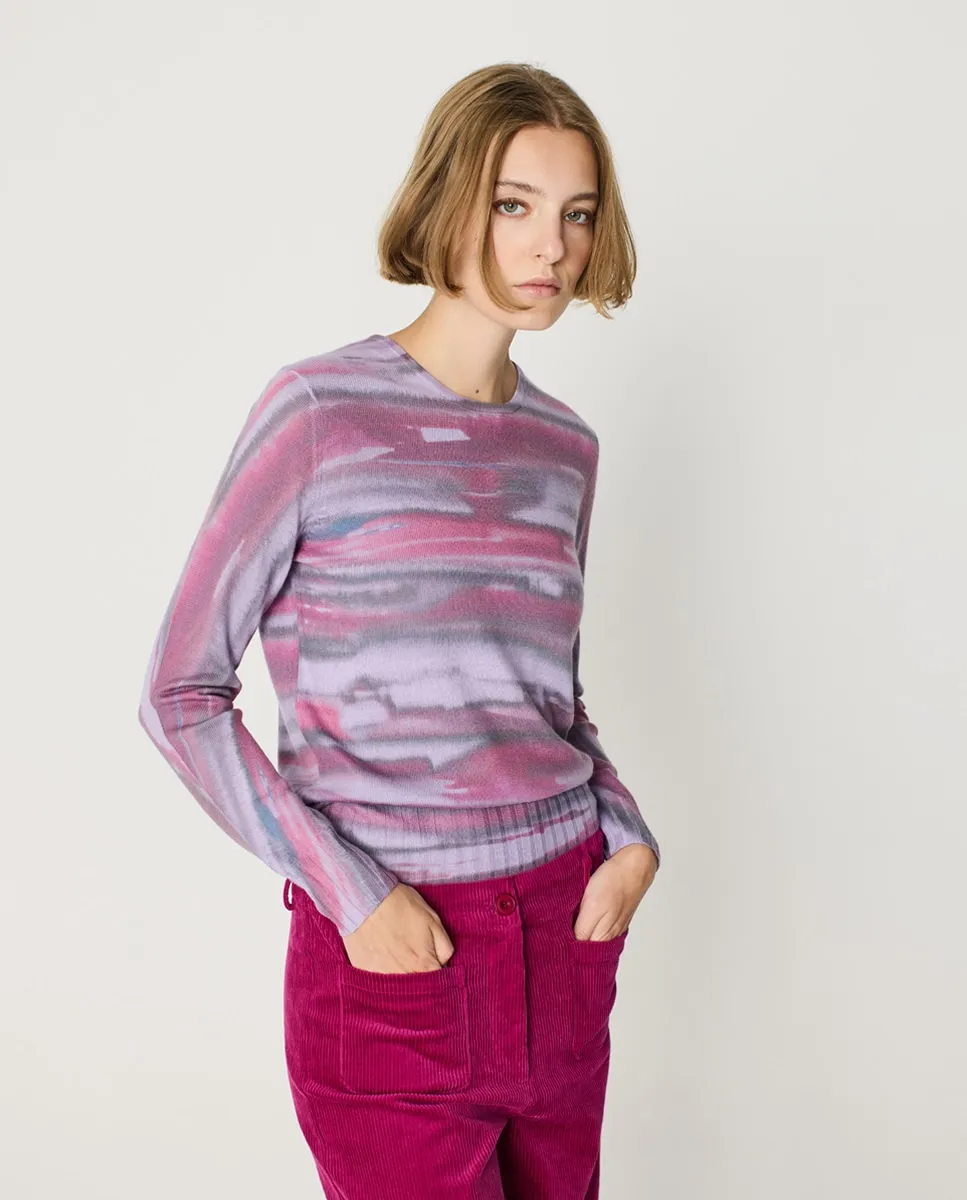 

Женский джемпер с круглым вырезом и принтом Escorpion, мультиколор