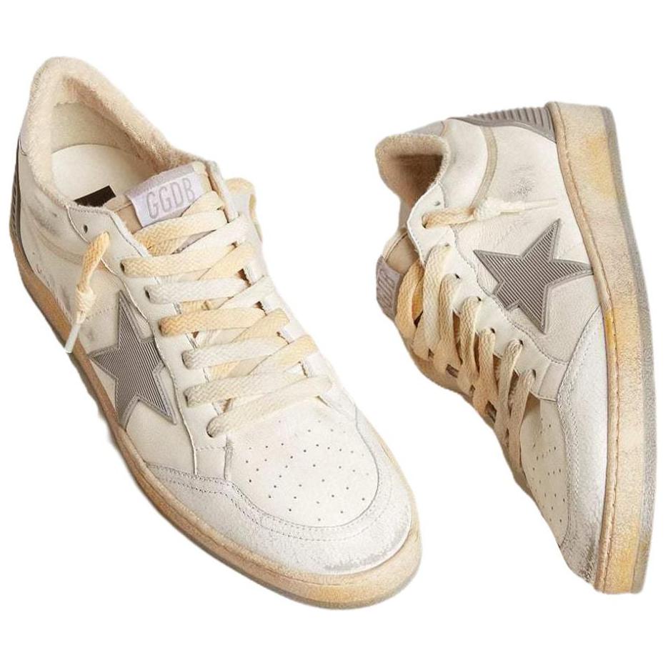 

Баллстар Кожаные Кроссовки Golden Goose, Белый Серый
