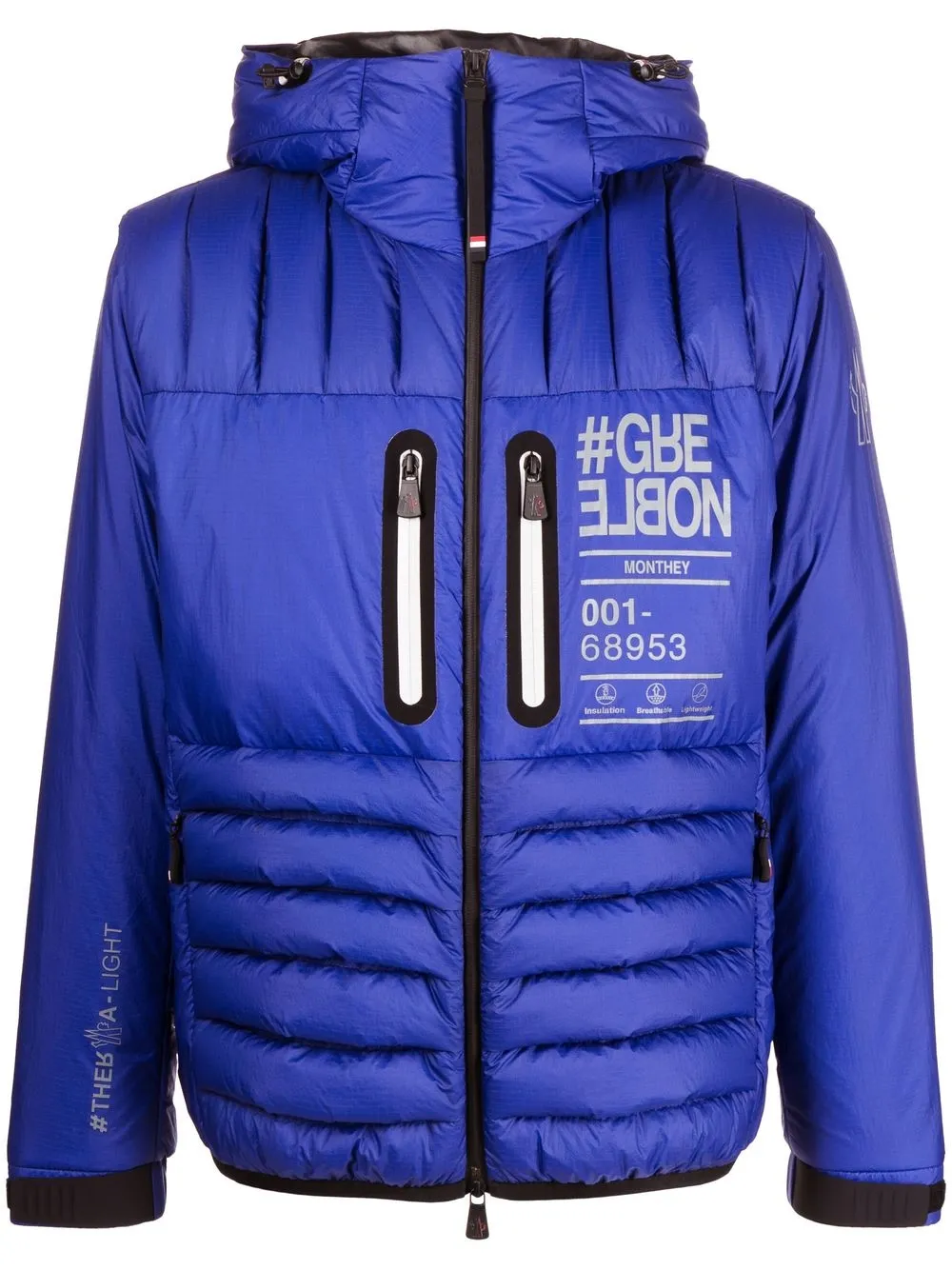 

Пуховик на молнии Moncler Grenoble, синий