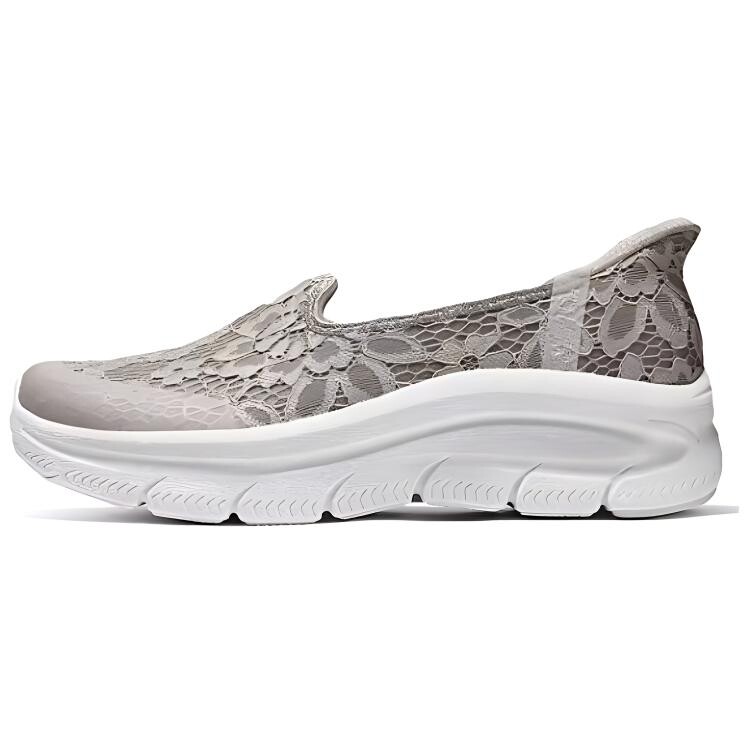 Современные удобные женские повседневные туфли женские серо-коричневые Skechers