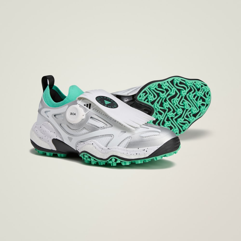 Кроссовки Adidas by Stella McCartney Codechaos BOA Shoes, цвет Core White/Bright Green/Silver Metallic