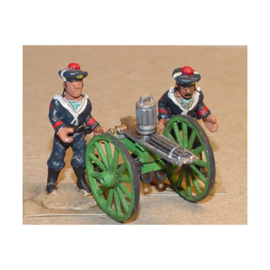 

Французские моряки с пистолетом Гатлинга (28 мм), Colonial Wars Troops (28mm) (Reviresco)