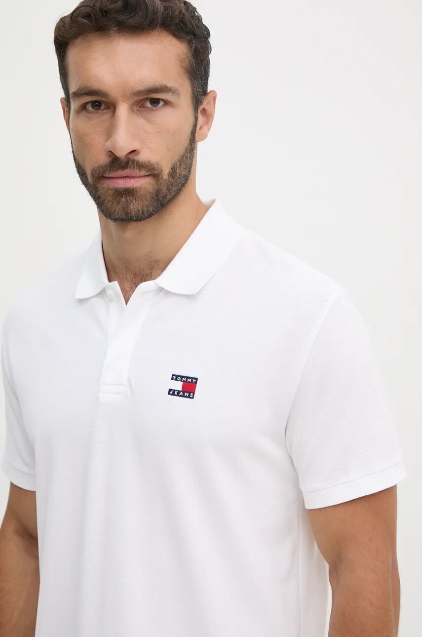 

Рубашка-поло Tommy Jeans из хлопка, белый