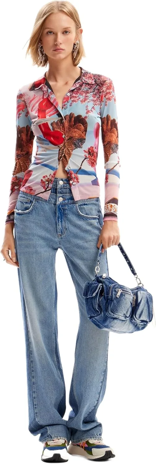 

Desigual Женская Футболка с Длинным Рукавом