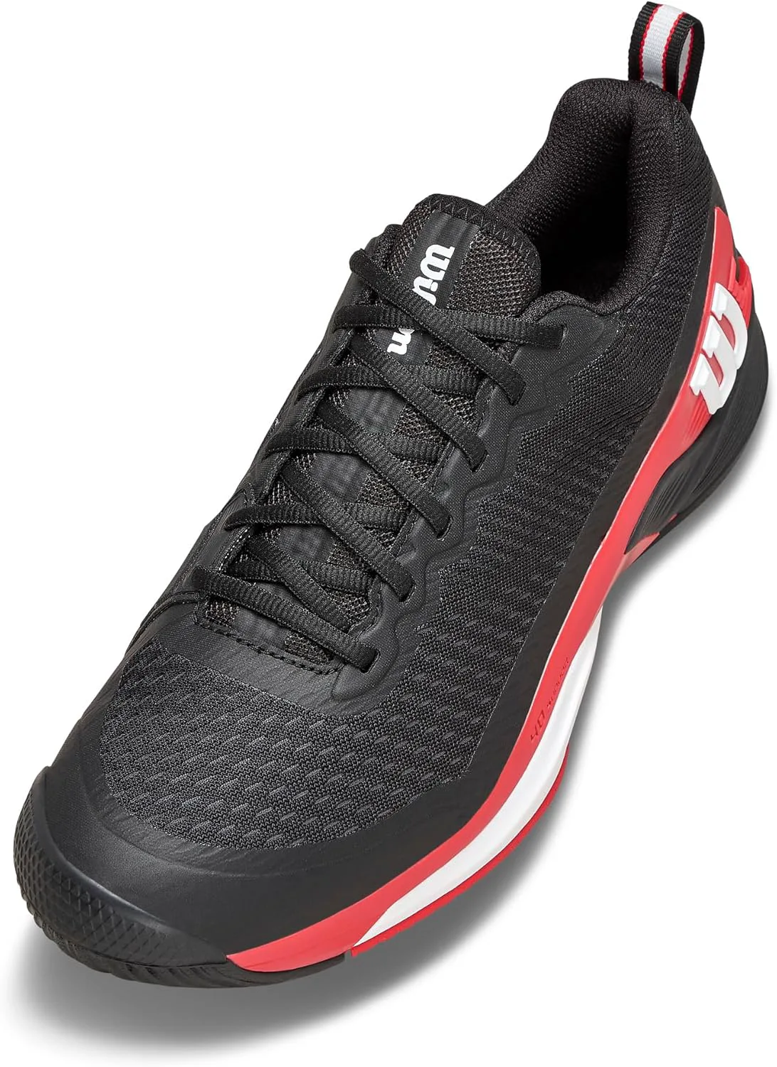 Мужские теннисные кроссовки Wilson Rush Pro 4.5, черный/красный/белый — фото 2
