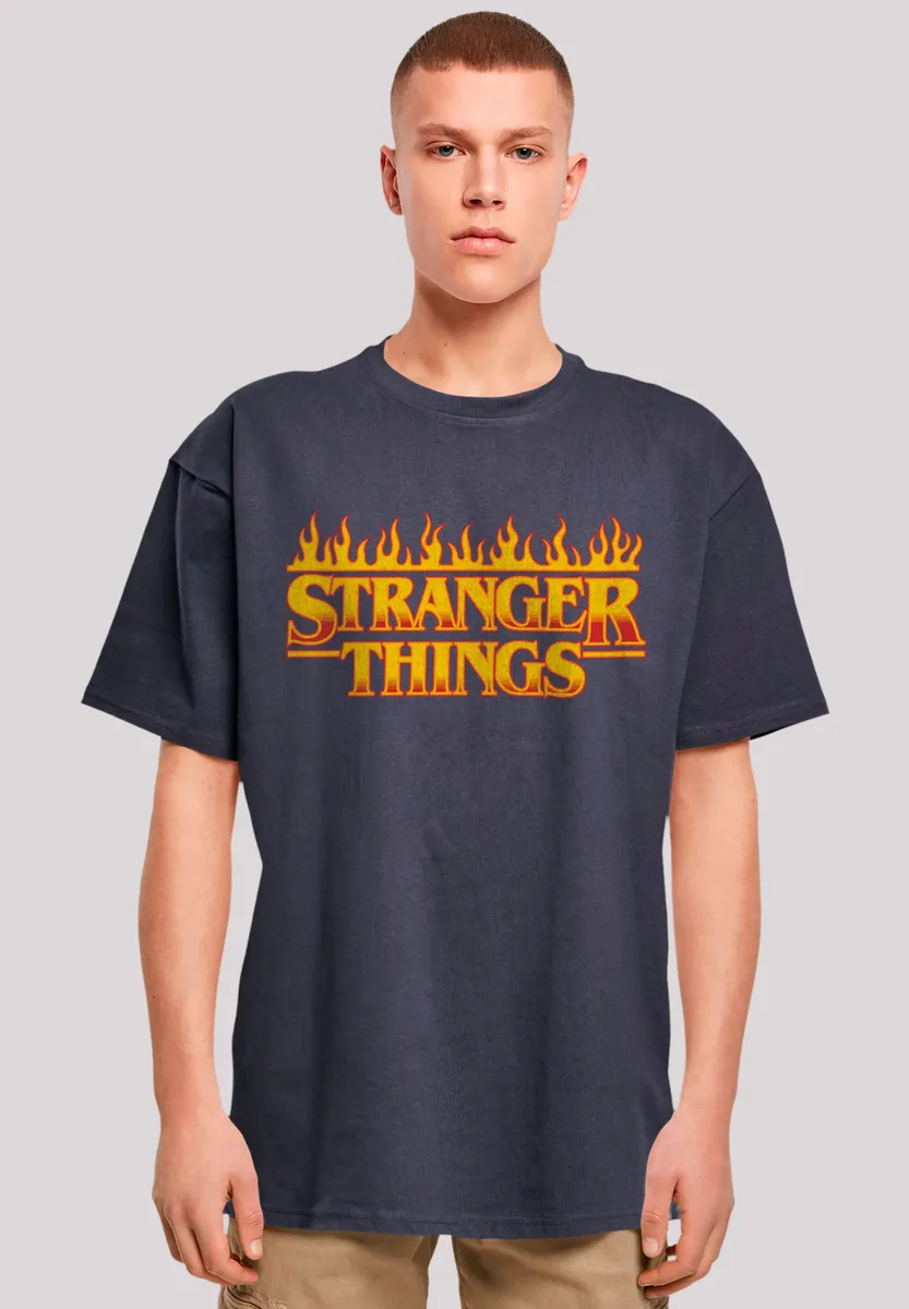 

Футболка F4NT4STIC "Stranger Things Fire Logo", премиум качество, цвет морской волны