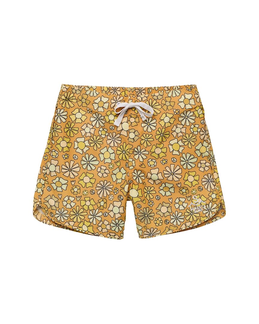 Seaesta Surf x Surfy Birdy Retro Daydream Surfy шорты для серфинга, желтый — фото 2