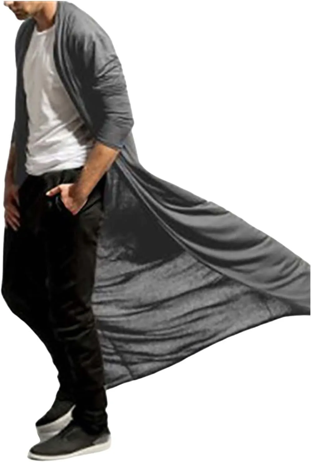 

Мужской легкий кардиган с воротником-шалью и карманами